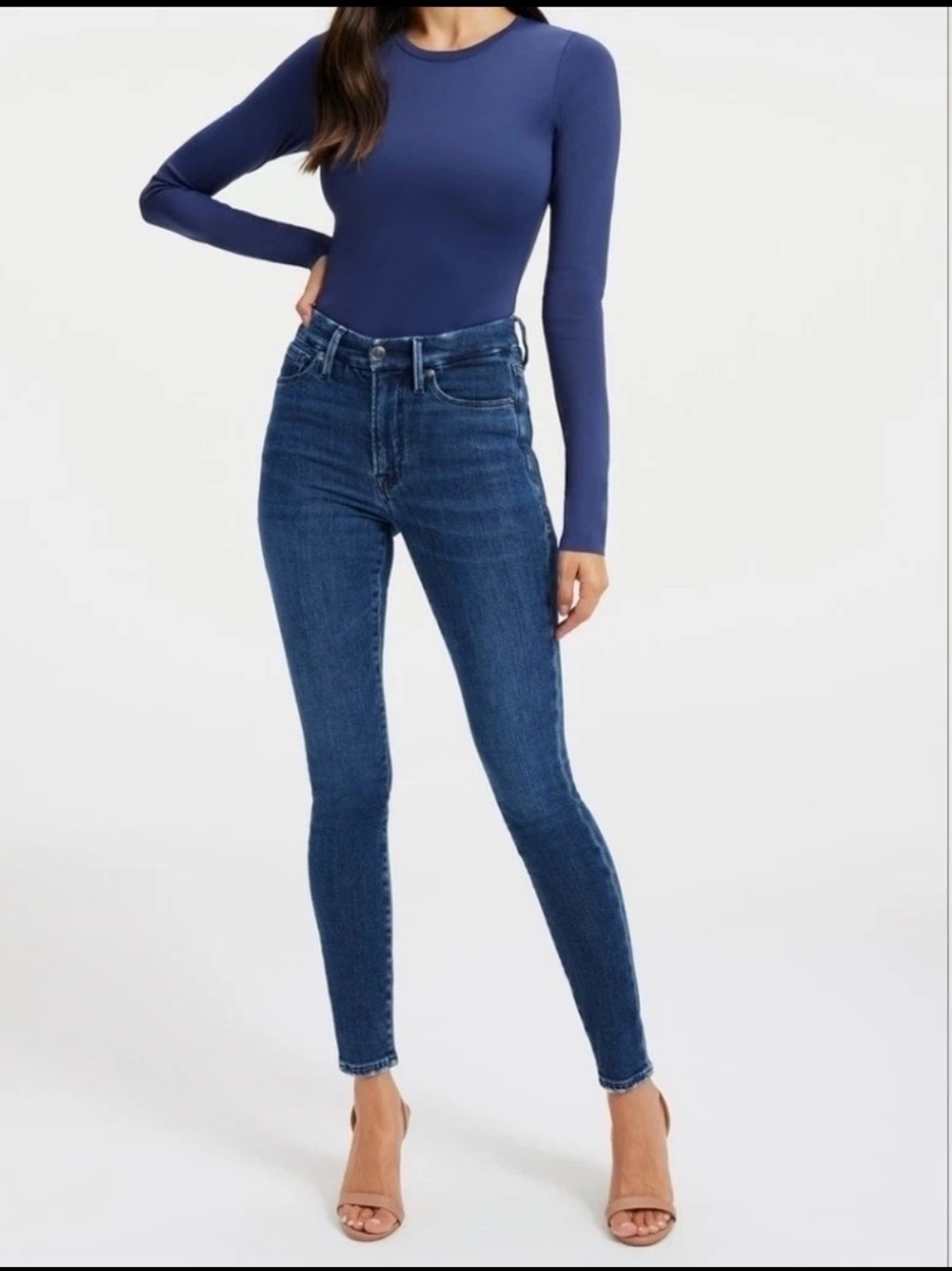 GOOD AMERICAN GOOD LEGS SKINNY CASHMERE JEANS INDIGO312 Size 6/28